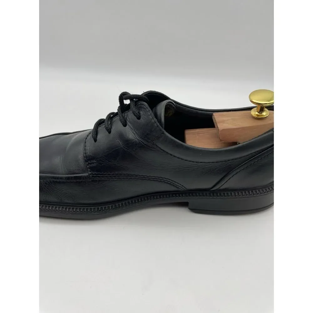 ECCO Shoes Men US 10 EU 44Black‎ Leather Dress Bicycle Toe Oxford Comfort
